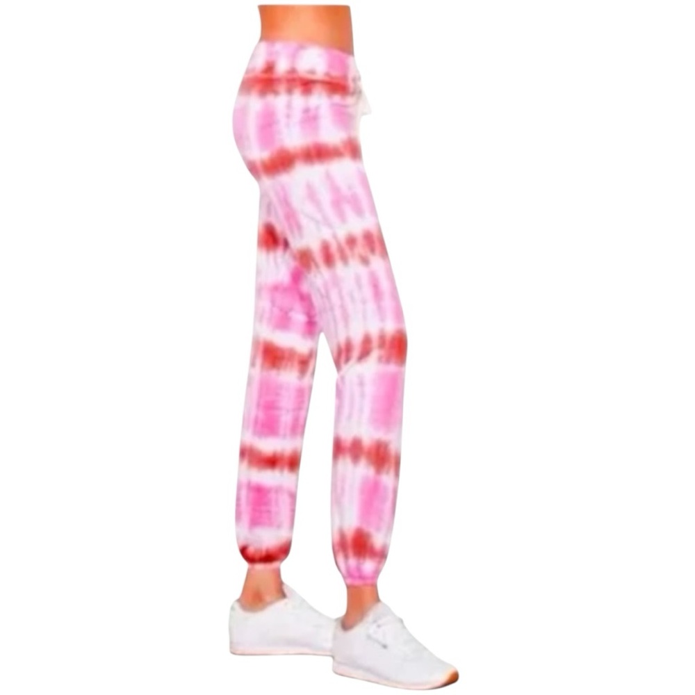 SUNDRY Pink Red Tie Dye Jogger Sweatpants Women's Size XL (4) NWT Made in USA